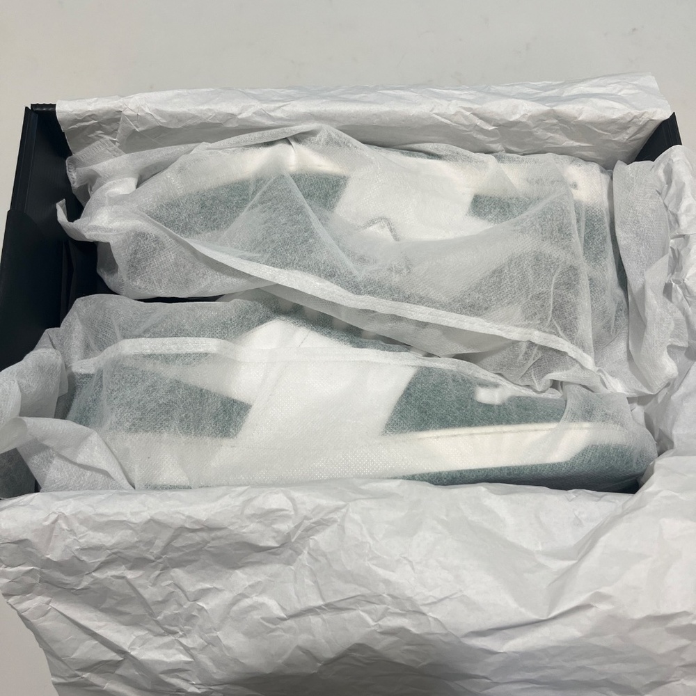 Prada Men Downtown Sneakers US11 UK10 Green White Leather Triangle Logo Low Top - Picture 10 of 11